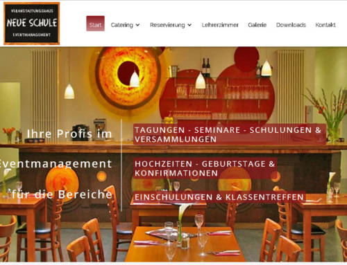 Webseite der Eventlocation Wilhelm5 in Braunschweig